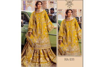 Maryams Embroidered Chiffon 3 Piece Suit / 03236585323