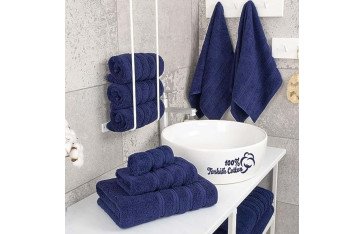 American Soft Linen Luxury 6 Piece Towel Set blue -american soft linen towel