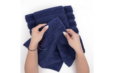 American Soft Linen Luxury 6 Piece Towel Set blue - are linen towels good